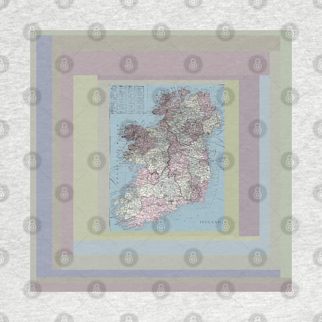 Ireland, antique map colorized and matted by djrunnels